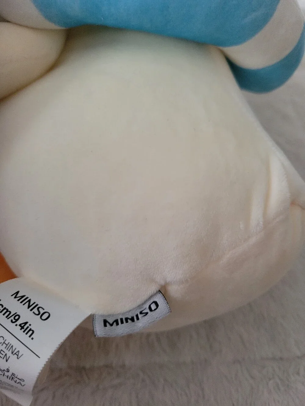 Miniso Plush Yellow Duck with Blue Life Ring Stuffed Animal